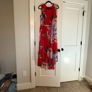 Apt 9 Red Floral HiLo Dress